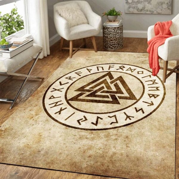 Viking Odin Wolf Rug Viking Norse Mythology Large Area Rugs Comfortable Carpet Rugs For Bedroom Printed Mat Bedroom Decor Carpet