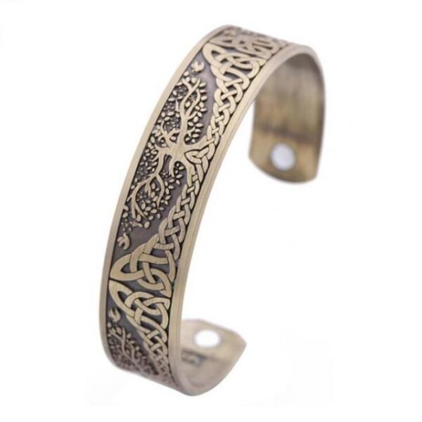 Vintage Tree of Life Magnetic Metal Bracelet Cuff Bangle for Men Women Classic Fashion Casual Party Accessories|Bangles|