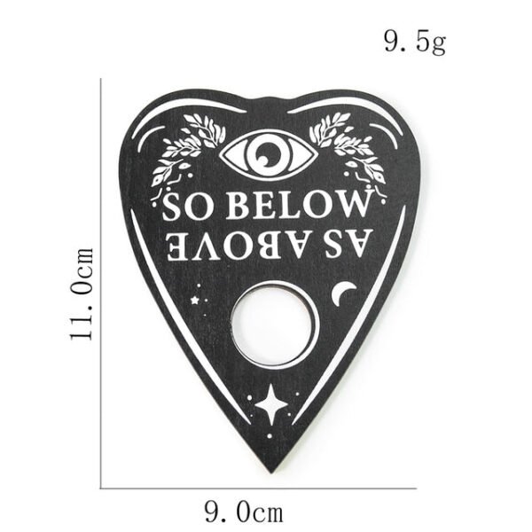 15cm Wood Black Round Witchcraft Altar Butterfly Board Meditation Cube Moon Phase Pendulum Game Magical Divination Planchette - Charms