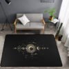 Black Celestial Moon/Stars/Sun/Area Rug Witch Goth Gothic Pagan Wiccan Tarot Cards Astrology Witchcraft Supplies Mandala Carpet| |