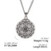Dawapara Key of Solomon Seal Necklace Pentacle Kabbalah Honor and Riches Amulet Pendant Hebrew Supernatural Runes Jewish Jewelry