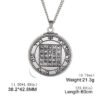 Dawapara Key of Solomon Seal Necklace Pentacle Kabbalah Honor and Riches Amulet Pendant Hebrew Supernatural Runes Jewish Jewelry
