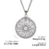 Dawapara Key of Solomon Seal Necklace Pentacle Kabbalah Honor and Riches Amulet Pendant Hebrew Supernatural Runes Jewish Jewelry