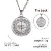 Dawapara Key of Solomon Seal Necklace Pentacle Kabbalah Honor and Riches Amulet Pendant Hebrew Supernatural Runes Jewish Jewelry