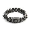 Stainless Steel Trendy Domineering Skull Bracelet for Men Vintage Gothic Skull Bangles Punk Rock Motorcycle Amulet Jewelry Gifts