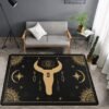 Black Celestial Moon/Stars/Sun/Area Rug Witch Goth Gothic Pagan Wiccan Tarot Cards Astrology Witchcraft Supplies Mandala Carpet| |