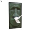 Tissue Box Waterproof Vintage Shakespeare Moai Pattern Tissue Box Easter Island Tissue Case Home easter decoration 2023