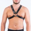 Fetish Gay Bdsm Leather Chest Harness Men Adjustable Sexual Body Bondage Cage Harness Belts Rave Gay Clothing For Adult Sex - Exotic Tanks