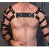 Fetish Men Sexual Chest Leather Harness Belts Adjustable Bdsm Gay Body Bondage Harness Strap Rave Gay Clothing For Adult Sex - Exotic Tanks