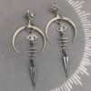 Earrings Dragon Stones | Dragon Drop Earrings Women | Gothic Earrings Stone - Trendy