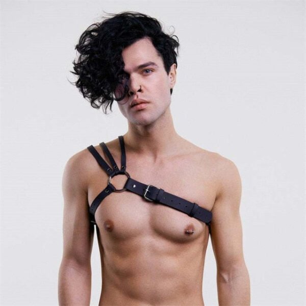 Fetish Men Sexual Chest Leather Harness Belts Adjustable Bdsm Gay Body Bondage Harness Strap Rave Gay Clothing For Adult Sex - Exotic Tanks