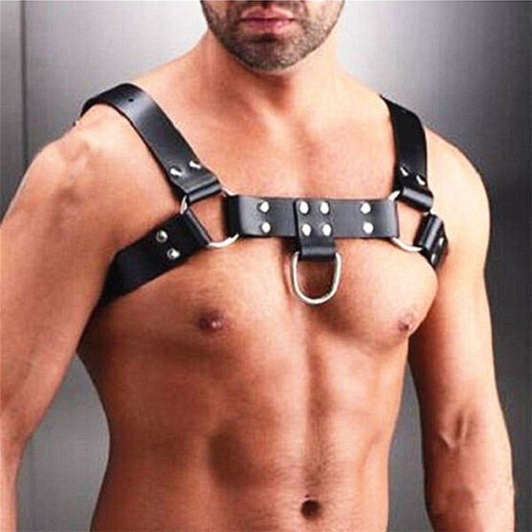 Fetish Men Sexual Chest Leather Harness Belts Adjustable Bdsm Gay Body Bondage Harness Strap Rave Gay Clothing For Adult Sex - Exotic Tanks