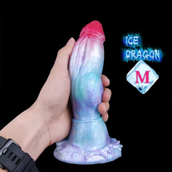 YOCY S/M/L Ice Dragon Anal Plug Silicone Monster Dildo With Sucker Big Knot Penis Butt Masturbator Sex Toy For Women Men| |