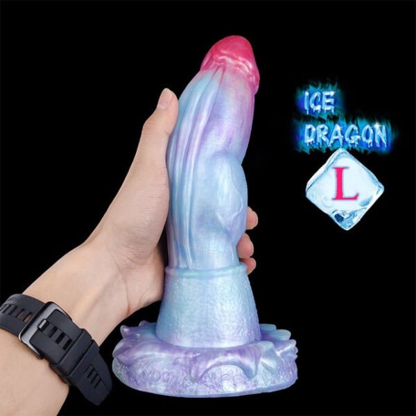 YOCY S/M/L Ice Dragon Anal Plug Silicone Monster Dildo With Sucker Big Knot Penis Butt Masturbator Sex Toy For Women Men| |