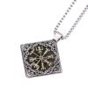 Fashion Vintage Stainless Steel Viking Compass Pendant Necklace For Men Nordic Celtic Knot Necklaces Punk Amulet Jewelry Gifts