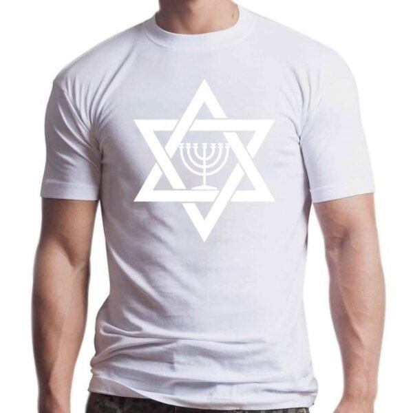New Mens Jewish Menorah Relgion Star Of David T Shirt Design Cotton O Neck Family Cute Building Summer Formal Shirt - T-shirts