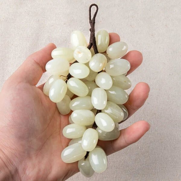 Natural Stone marble Bunch of grapes handmade Wine Crystals