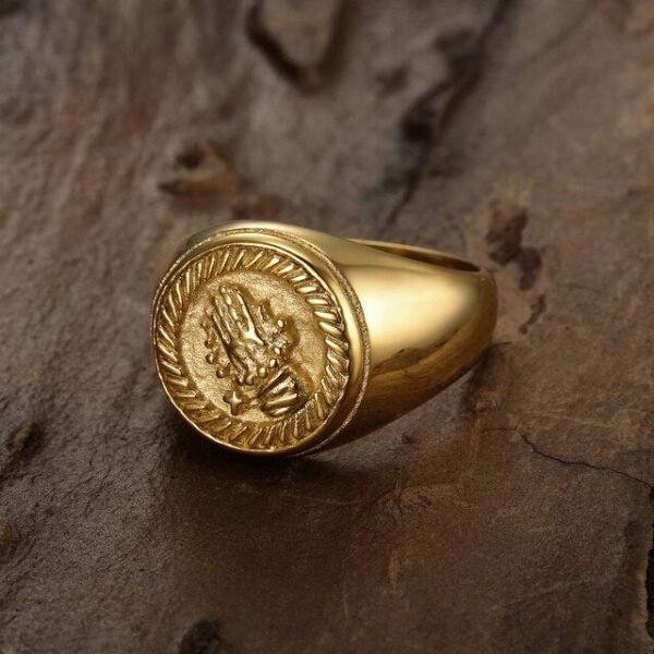 Stainless Steel Christ Prayer Ring High Quality Blessed Virgin Mary Praying Hands Ring Women Men Christian Luck Jewelry Ring| |