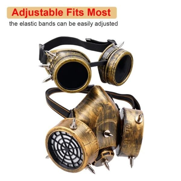 Easter Steampunk Creative Mask Goggles Halloween COSPLAY Prop Gift Steampunk Fashion Retro Rivets Gas Respirator Gothic Anti-Fog