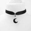 Moon Gothic Chains O Ring Choker gothic choker, moon necklace, moon choker|Choker Necklaces|
