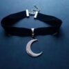 Moon Gothic Chains O Ring Choker gothic choker, moon necklace, moon choker|Choker Necklaces|