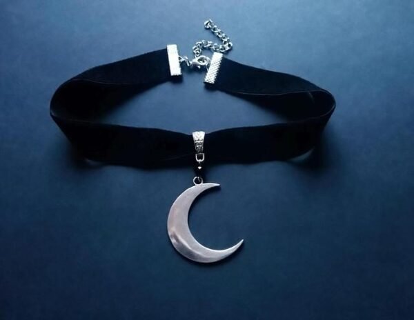 Moon Gothic Chains O Ring Choker gothic choker, moon necklace, moon choker|Choker Necklaces|