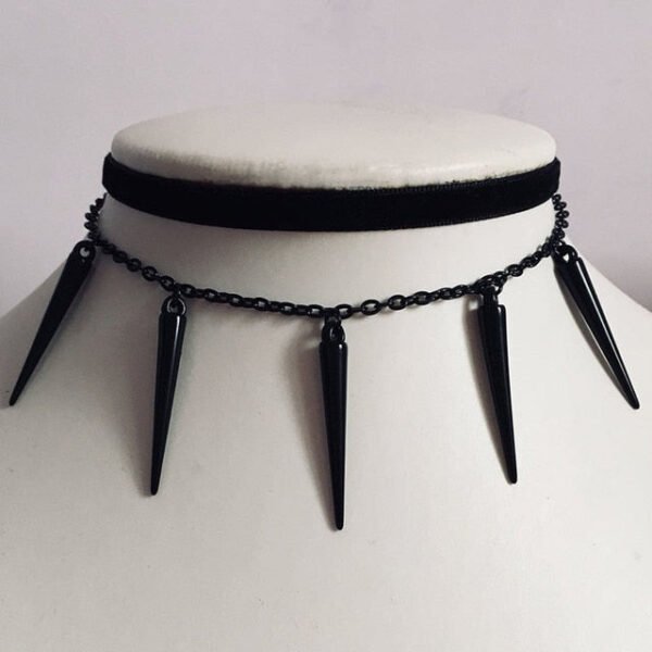 Moon Gothic Chains O Ring Choker gothic choker, moon necklace, moon choker|Choker Necklaces|