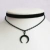 Moon Gothic Chains O Ring Choker gothic choker, moon necklace, moon choker|Choker Necklaces|