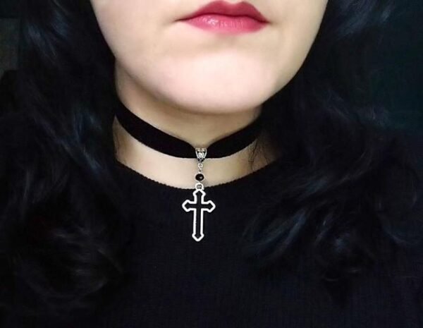 Moon Gothic Chains O Ring Choker gothic choker, moon necklace, moon choker|Choker Necklaces|