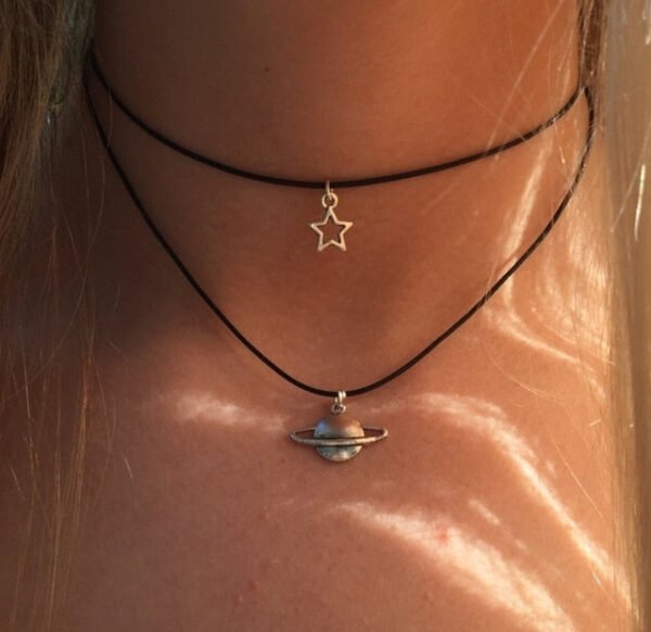 Moon Gothic Chains O Ring Choker gothic choker, moon necklace, moon choker|Choker Necklaces|