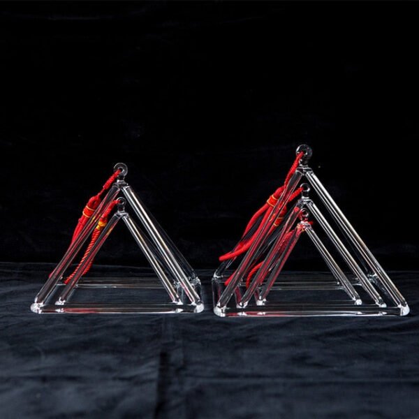 3-9inch Set Of Clear Quartz Crystal Singing Pyramid - Bells &Chimes