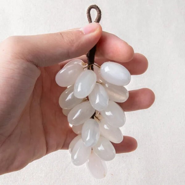 Natural Stone marble Bunch of grapes handmade Wine Crystals