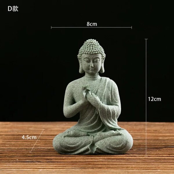 Buddhist Ornament Buddha Statue Zen Ornament Buddhist Figurines Sandstone Artwork Oriental Culture Ornament Home Ornament