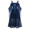 2023 New Medieval Witch Dress For Women Halloween Carnival Women Plus Size Cold Shoulder Butterfly Sleeve Halloween Gothic Dress