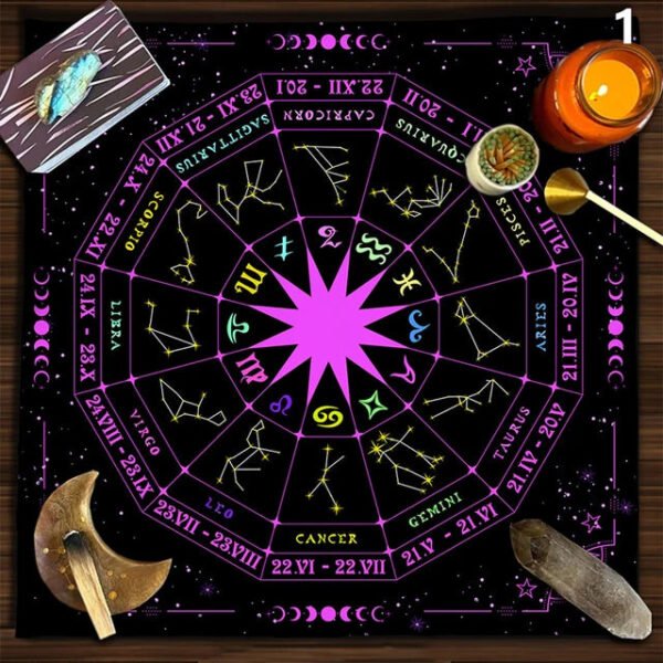 9 Types Tarot Card Tablecloth Altars Cloth Trees Of Life Tablecloth Astrology Divinations Non-Slip Mat Tapestry Home Decors 50cm