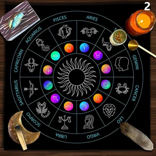 9 Types Tarot Card Tablecloth Altars Cloth Trees Of Life Tablecloth Astrology Divinations Non-Slip Mat Tapestry Home Decors 50cm