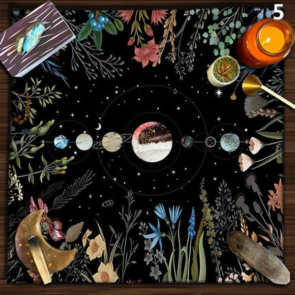 9 Types Tarot Card Tablecloth Altars Cloth Trees Of Life Tablecloth Astrology Divinations Non-Slip Mat Tapestry Home Decors 50cm