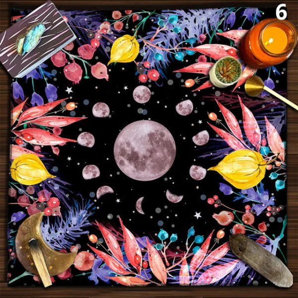 9 Types Tarot Card Tablecloth Altars Cloth Trees Of Life Tablecloth Astrology Divinations Non-Slip Mat Tapestry Home Decors 50cm