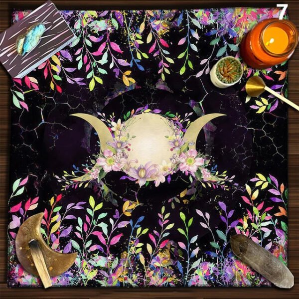 9 Types Tarot Card Tablecloth Altars Cloth Trees Of Life Tablecloth Astrology Divinations Non-Slip Mat Tapestry Home Decors 50cm