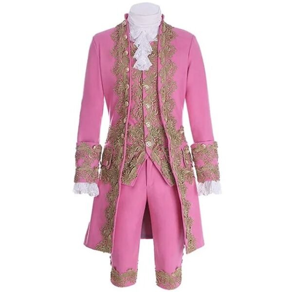 Deluxe Victorian King Prince Costume For Adult Men Top Vest Jacket Coat Blazer Suit Stage Theater Cosplay Outfit Pants Jabot Tie