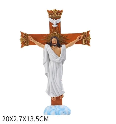 Jesus Statues/ Virgin Mary Figurine Sculpture Christian Wedding Gift Xmas Desktop Display Decors Renaissance Collection Gifts