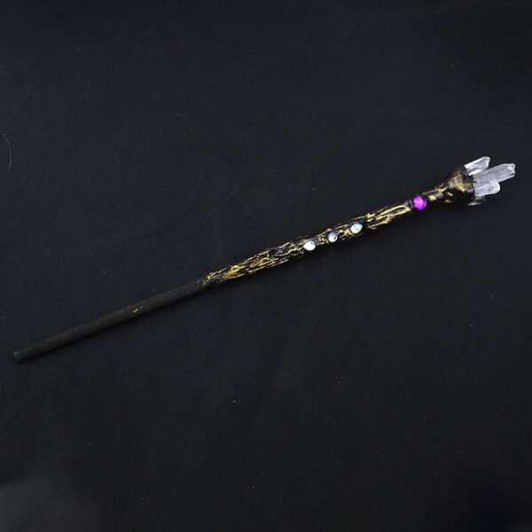 Magic Spell Witch Magic Fairy Wand Crystal Triple Crescent Moon Ritual Tool Altar Adornment Banish Evil Wicca Gift