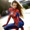 Adult Kid Sexy Zentai Spider Hero Cosplay Costume Red Black Woman Jumpsuit Supergirl Cosplay Zentai Costume Bodysuit Party Dress