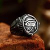 Horus Eye Ring – Men's Punk Jewelry, Ancient Egypt Pharaoh Symbol