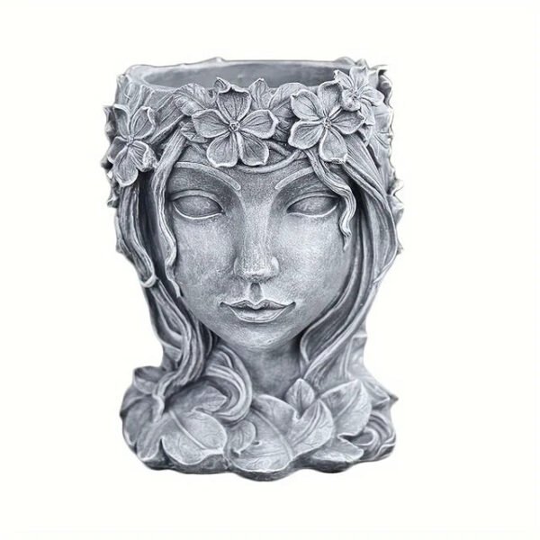 Head Planter Goddess Statue Planter Decorative Portrait Planter Indoor Outdoor Flower Vase Container