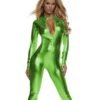 Front Zip Catsuits Womens long Sleeve Black Catsuit Spandex Bodysuits Shiny Metallic Unitard Dancewear Zentai Suit S-3XL