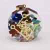 Charms Orgonite Amulet Crystal Pendants Reiki Heal 7 Chakras Gold-plated Yoga Meditation Resin Jewelry for Making Necklace Gift