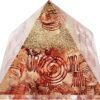 Crystal Orgone Pyramid – Orgonite Energy Generator with Copper-Wrapped Quartz and Shungite Crystals for Positive Energy