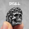 316L Stainless Steel Men Ring Christian Jesus Face Rings Religion Amulet Punk Rock for Male Biker Boyfriend Jewelry Best Gift
