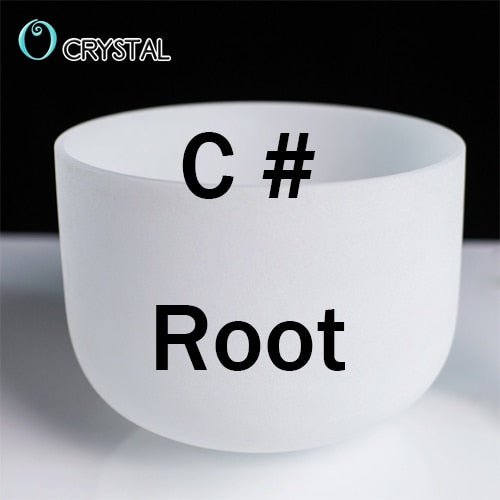 8inch Note Perfect Sound C/d/e/f/g/a/b Chakra Frosted Quartz Crystal Singing Bowl 8" Meditation - Bells & Chimes